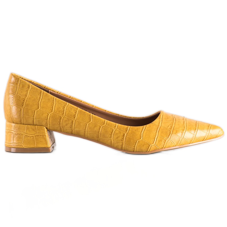 Sweet Shoes Escarpins classiques à talons bas jaune