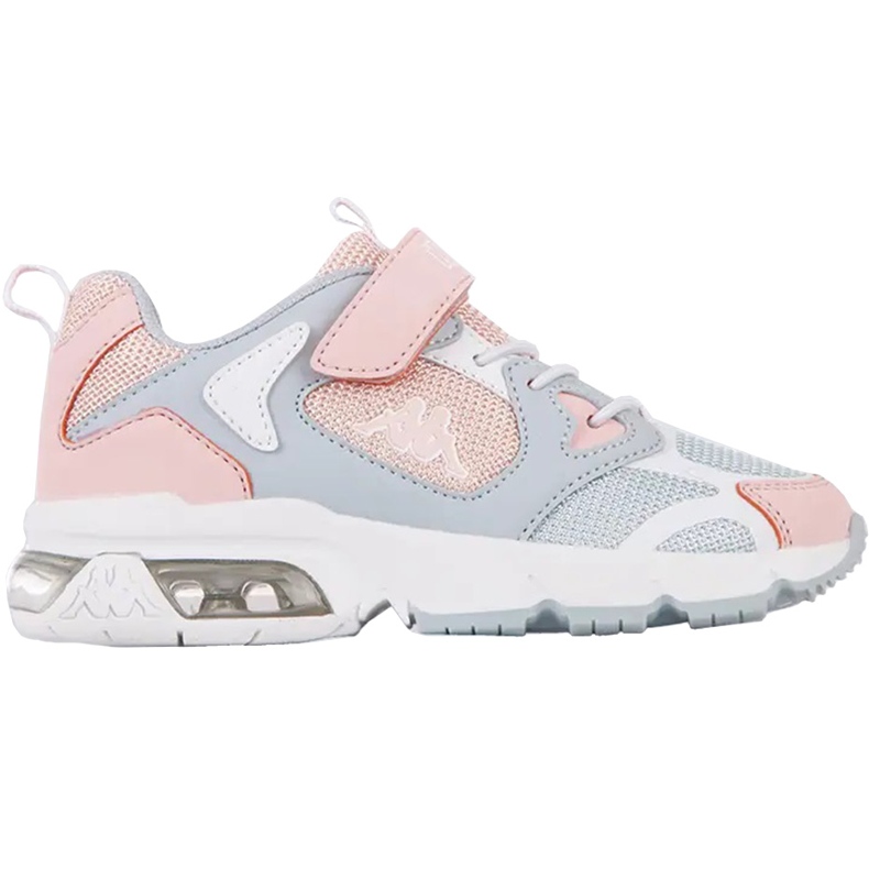 Kappa Yero chaussures pour enfants rose-gris-blanc 260891K 6527 blanche