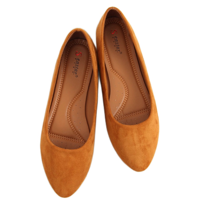 Camel CC212P Ballerines en daim lisse camel brun