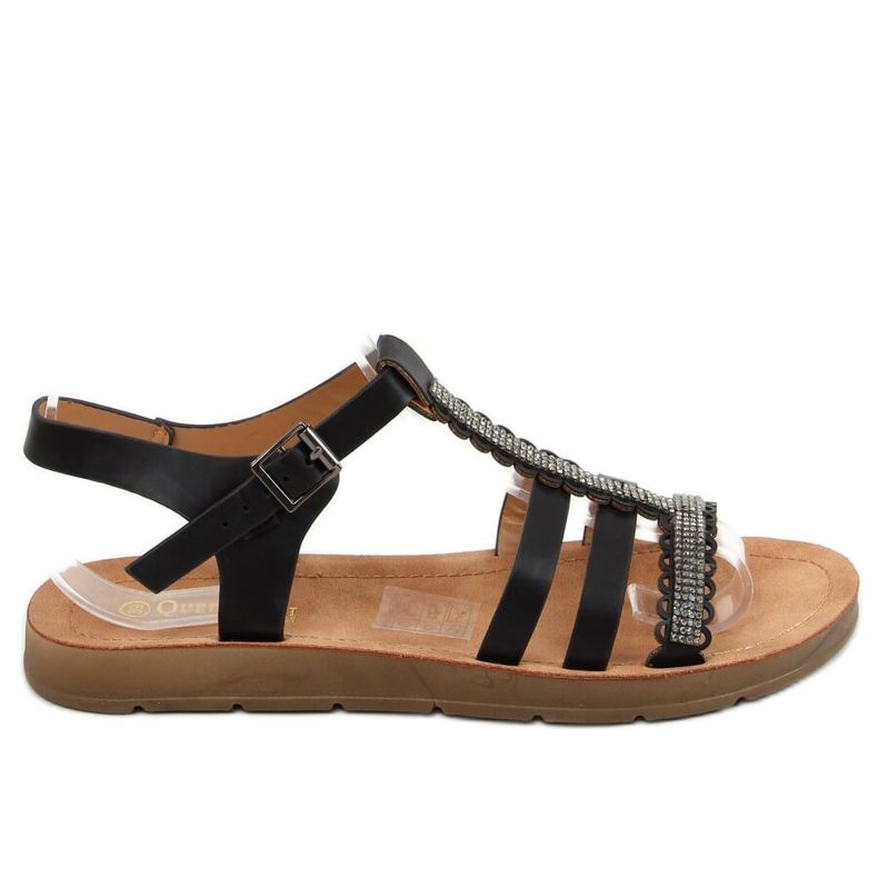 Sandales noires pour femmes L-375 Noir le noir