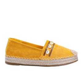 Espadrilles moutarde à coquillages Sea Side jaune