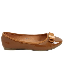 Ballerines laquées Camel B2029 Camel brun