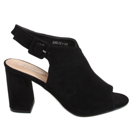 Sandales à talons larges noir 2D6L221-89 Noir