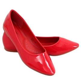 Ballerines lisses laquées rouge CC201 Rouge
