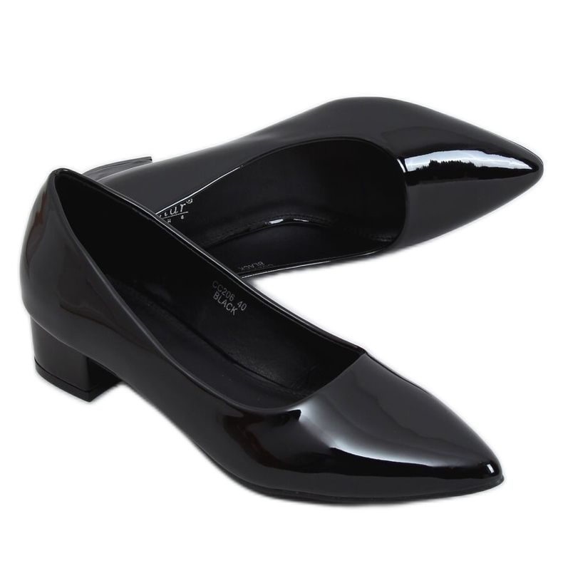 Noir Escarpins talons bas noir CC206P Noir le noir