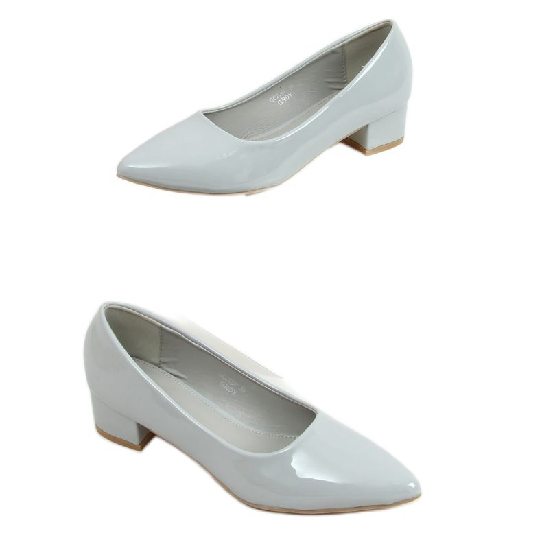Gris Escarpins talons bas gris CC206P Gris