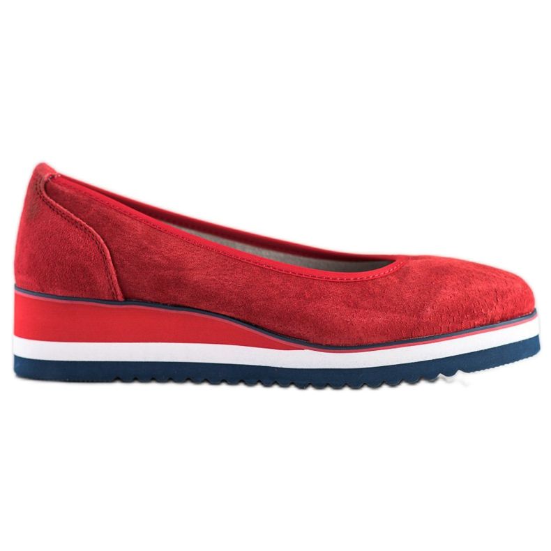 Filippo Escarpins compensés en cuir rouge Filippo Escarpins compensés en cuir rouge