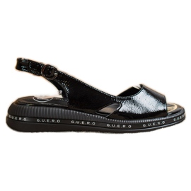 Filippo Sandales laquées confortables noir