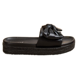 Chaussons VINCEZA noirs à la mode