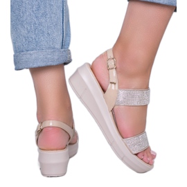 Sandales compensées beiges Sweet Rasp