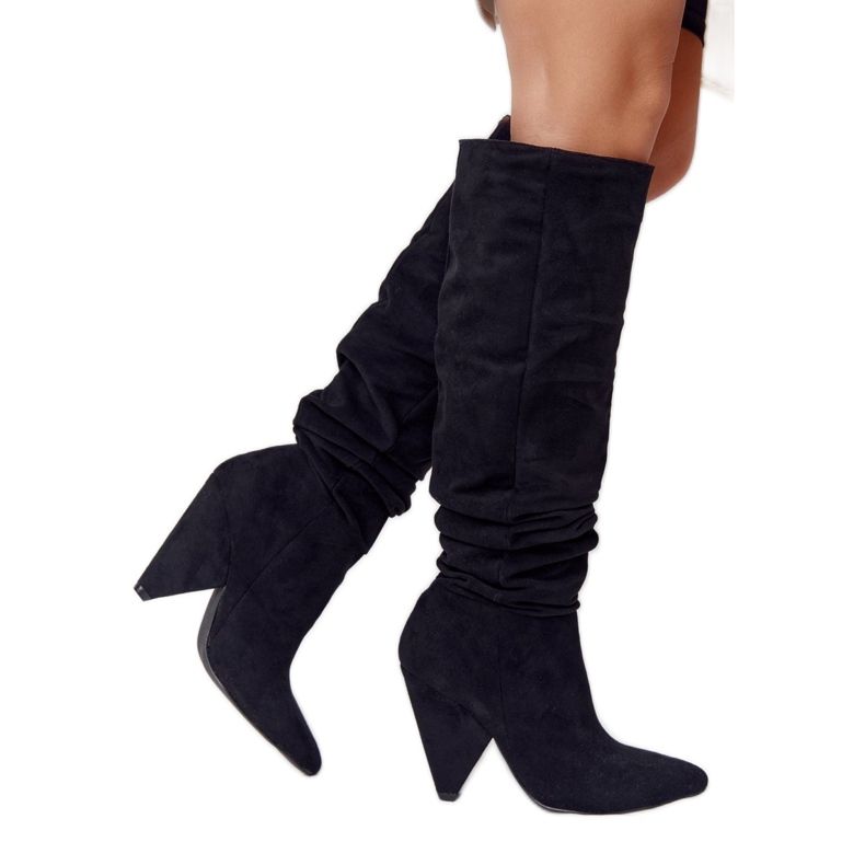 Bottes Lu Boo En Daim Femme Noir le noir