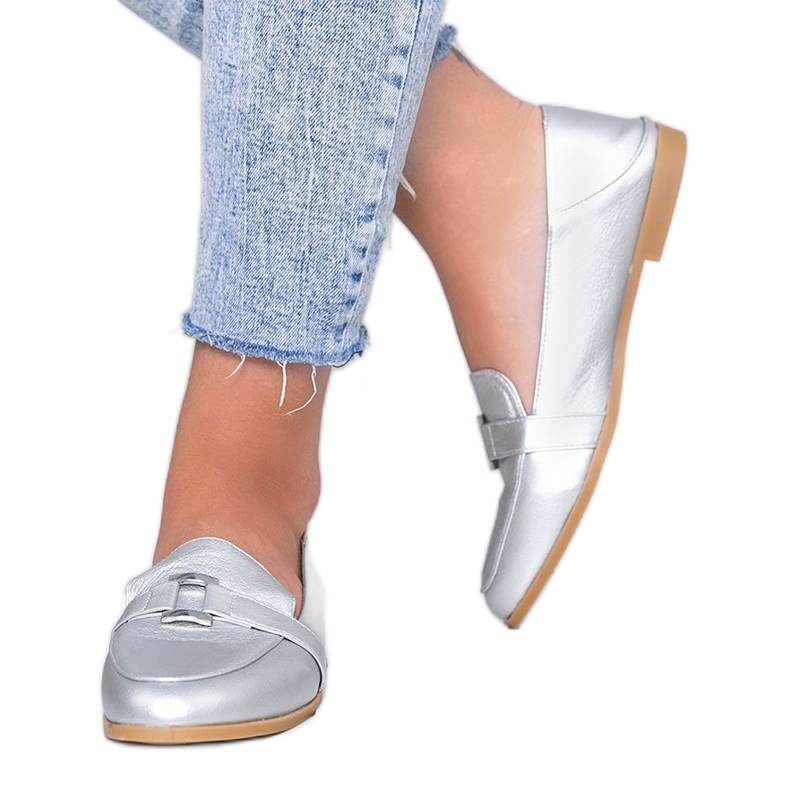 Mocassins argentés avec boucle Island Paradise