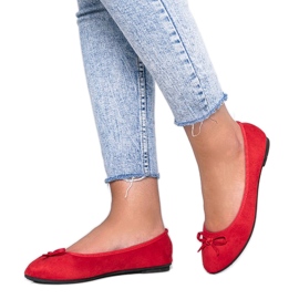 Ballerines rouges à nœud Angelina
