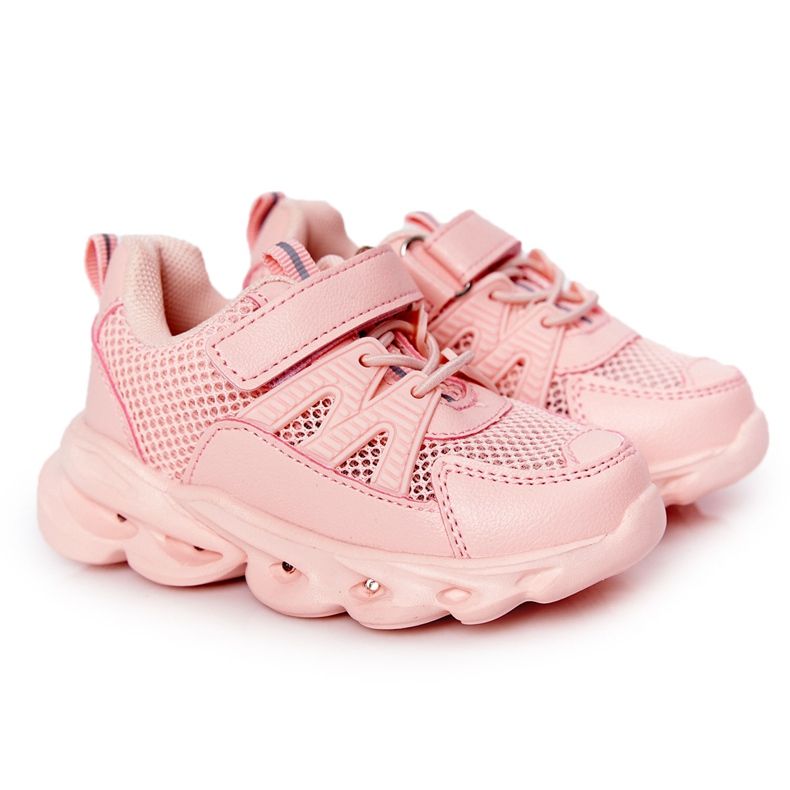 Baskets Enfant Avec Semelle Illuminée Led Rose So Cool !