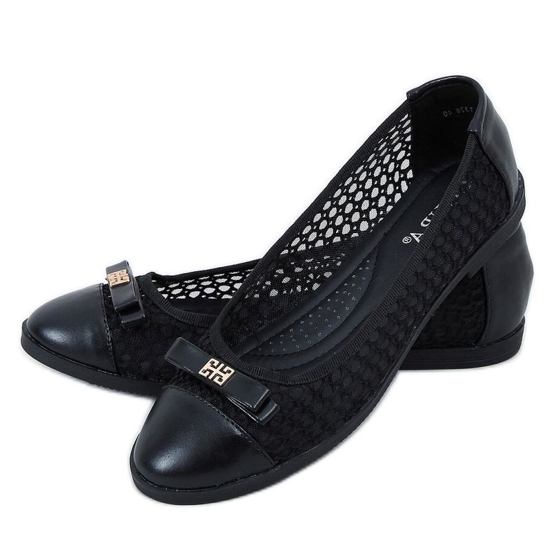 Ballerines noires ajourées 1378 Noir le noir