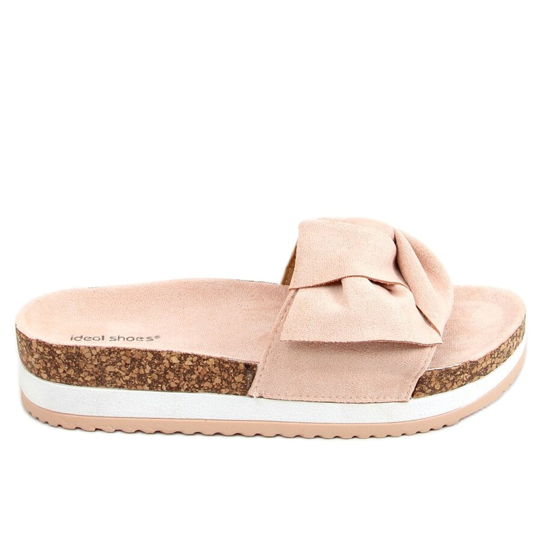 Rose 8228 Chaussons roses à semelles hautes