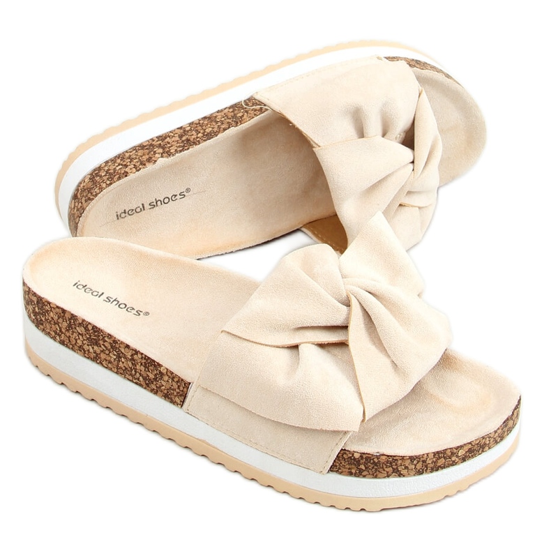 Beige 8228 Chaussons semelles hautes beiges Beige 8228 Chaussons semelles hautes beiges