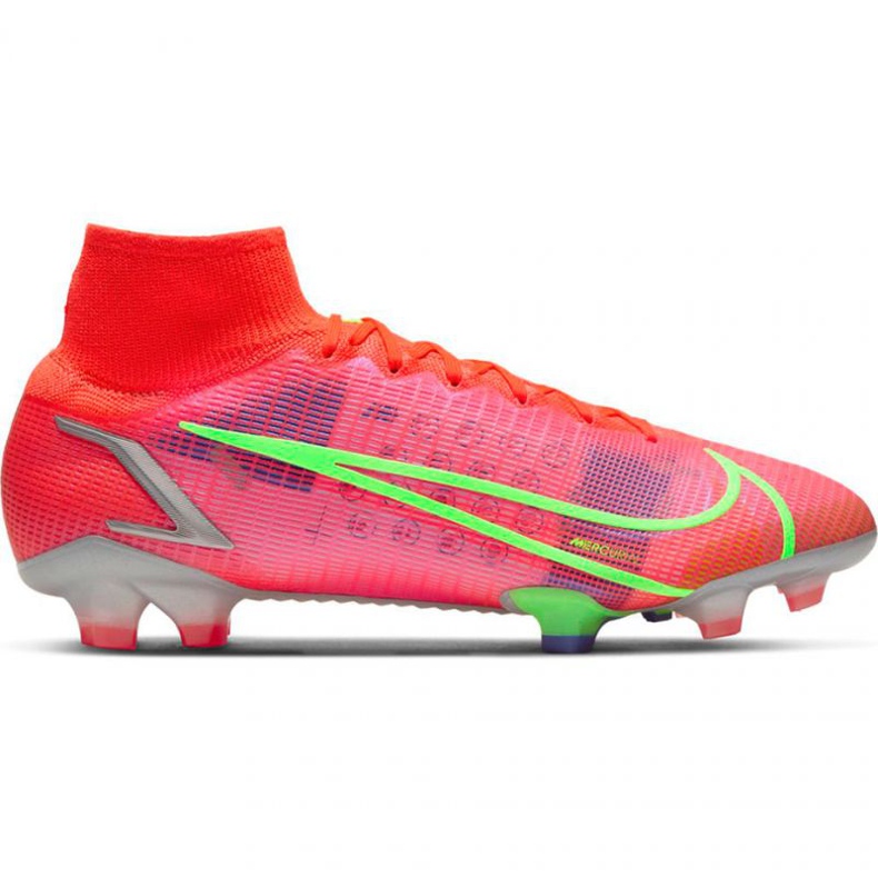 Nike Mercurial Superfly 8 Elite Fg M CV0958 600 chaussures de football orange oranges et rouges