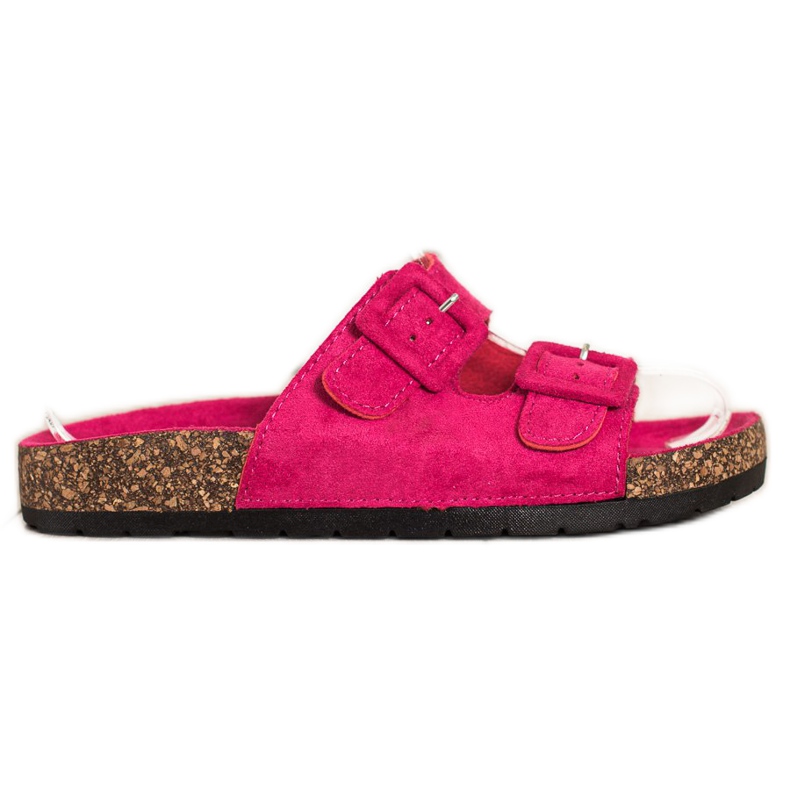 SHELOVET Pantoufles Confortables Avec Boucles rose