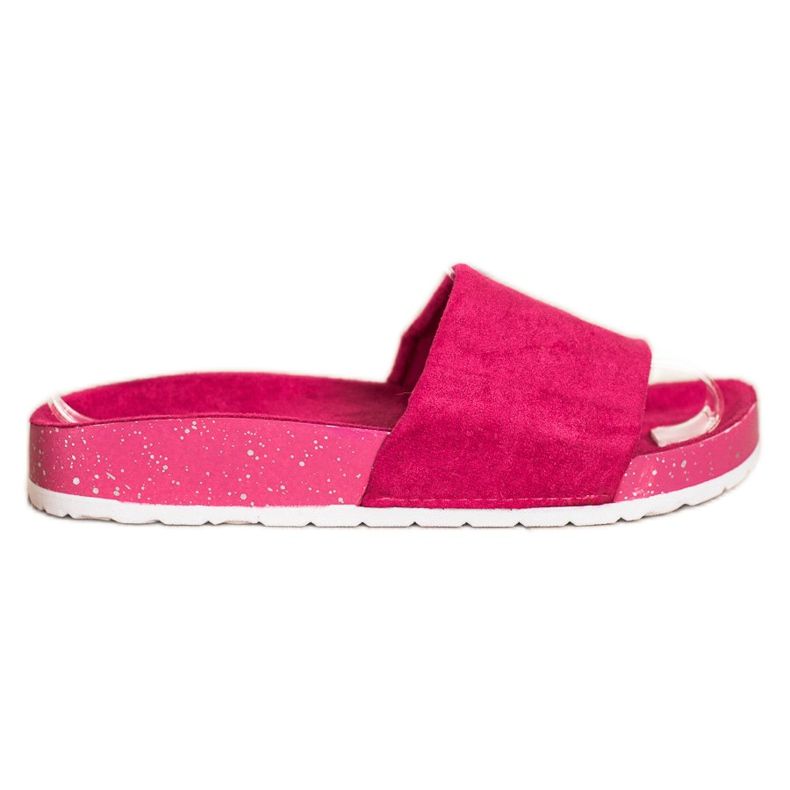 SHELOVET Tongs en daim à la mode rose