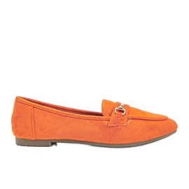 Mocassins en daim écologique Brynn orange