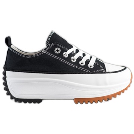 SHELOVET Baskets sur une plate-forme haute noir