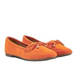 Mocassins orange à nœud Arlene Mocassins orange à nœud Arlene