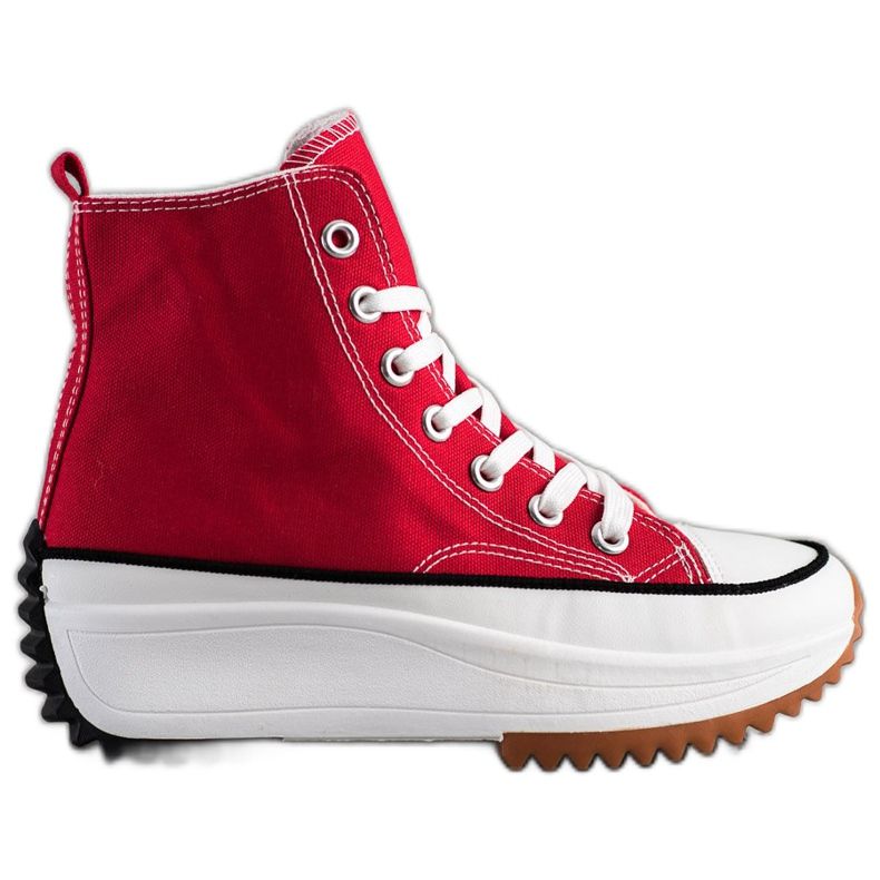 SHELOVET Baskets hautes sur la plate-forme rouge