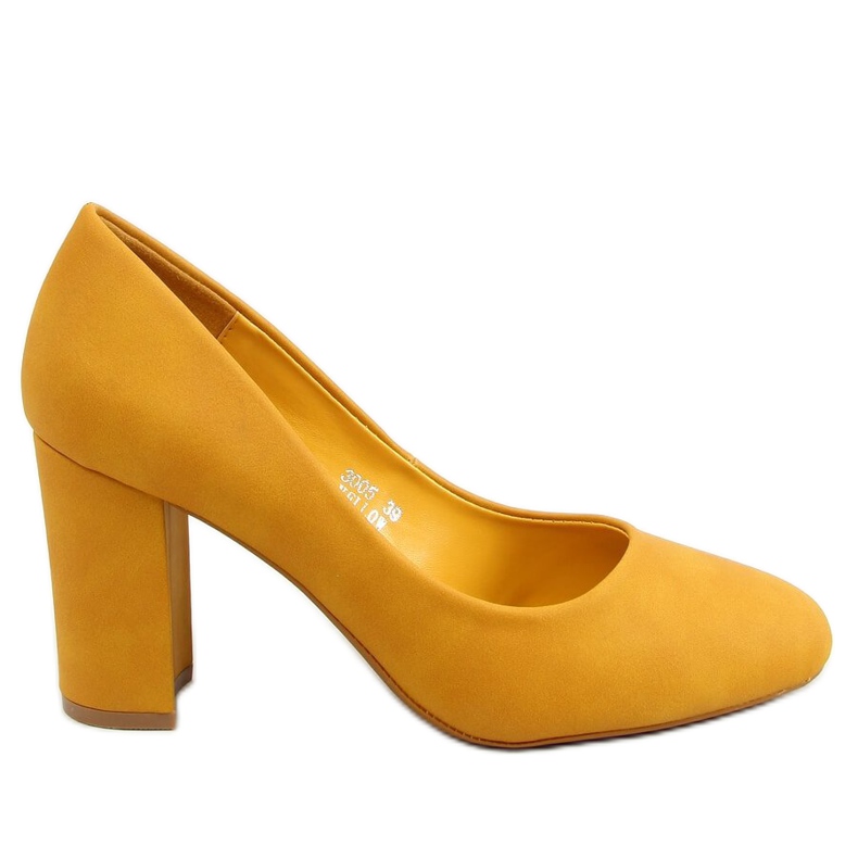 Escarpins sur le poteau miel 3005 Jaune