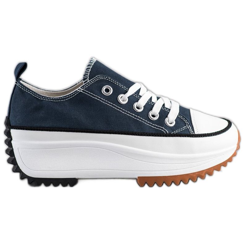 SHELOVET Baskets sur une plate-forme haute bleu