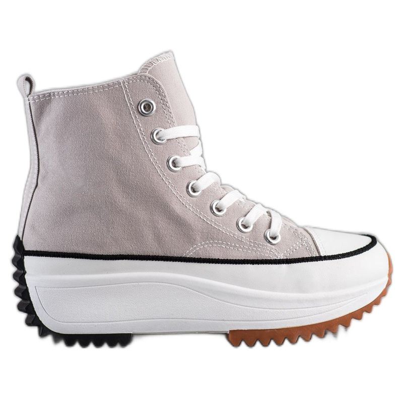 SHELOVET Baskets hautes sur la plate-forme gris