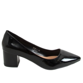 Escarpins à talons larges noir 3839-1 Noir le noir
