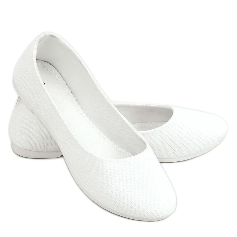Ballerines femme blanches JX38 Blanc