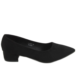 Noir Escarpins talons bas noir CC205P Noir le noir