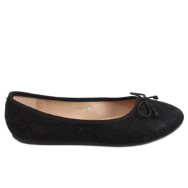 Ballerines noires en dentelle DY-12 Noir