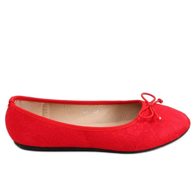 Ballerines dentelle rouge DY-12 Rouge Ballerines dentelle rouge DY-12 Rouge