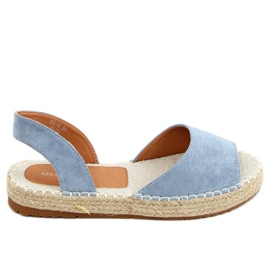 Espadrilles bout ouvert bleu 6915 Bleu Espadrilles bout ouvert bleu 6915 Bleu