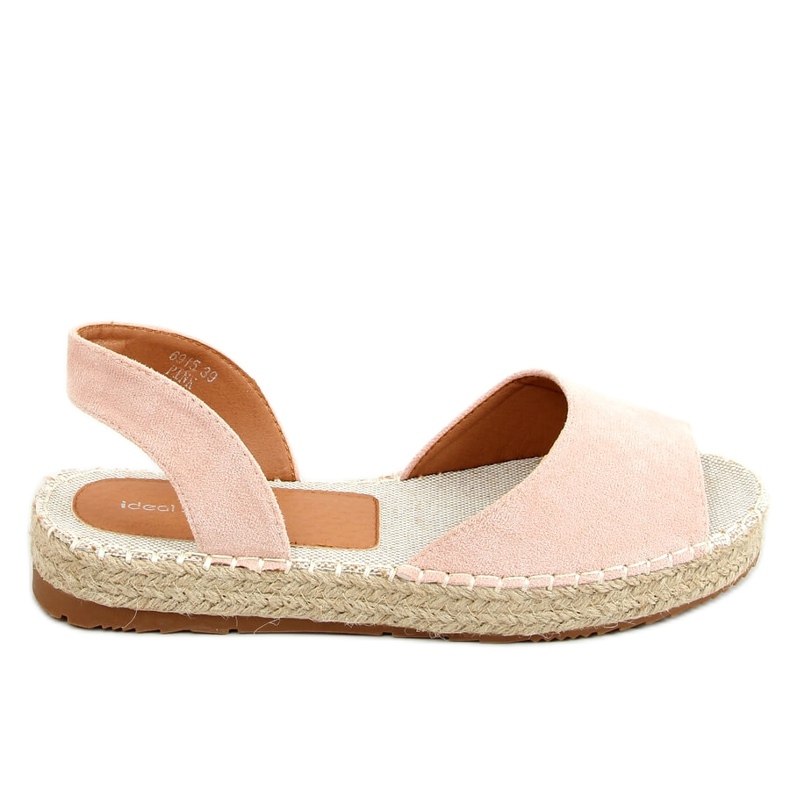 Espadrilles bout ouvert rose 6915 Rose