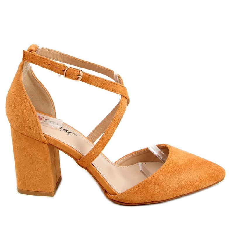 Escarpins coupe large talon camel NC900 Camel brun