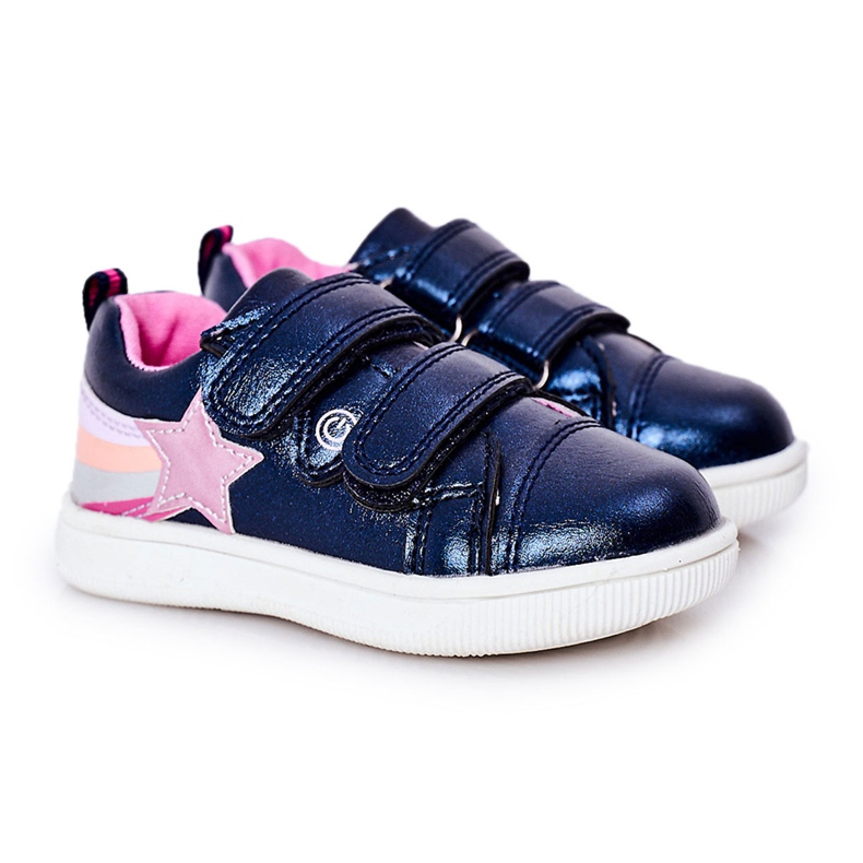 PE1 Chaussures de sport en cuir écologique pour enfants avec jasmin bleu marine arc-en-ciel multicolore PE1 Chaussures de sport en cuir écologique pour enfants avec jasmin bleu marine arc-en-ciel multicolore