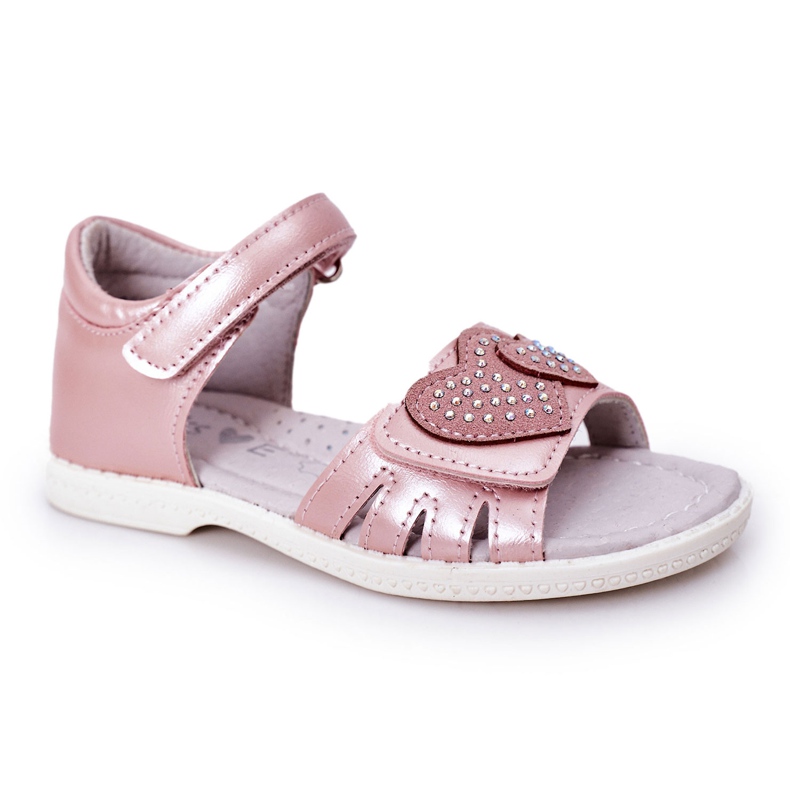 PE1 Sandales Enfant Avec Velcro Rose My Heart
