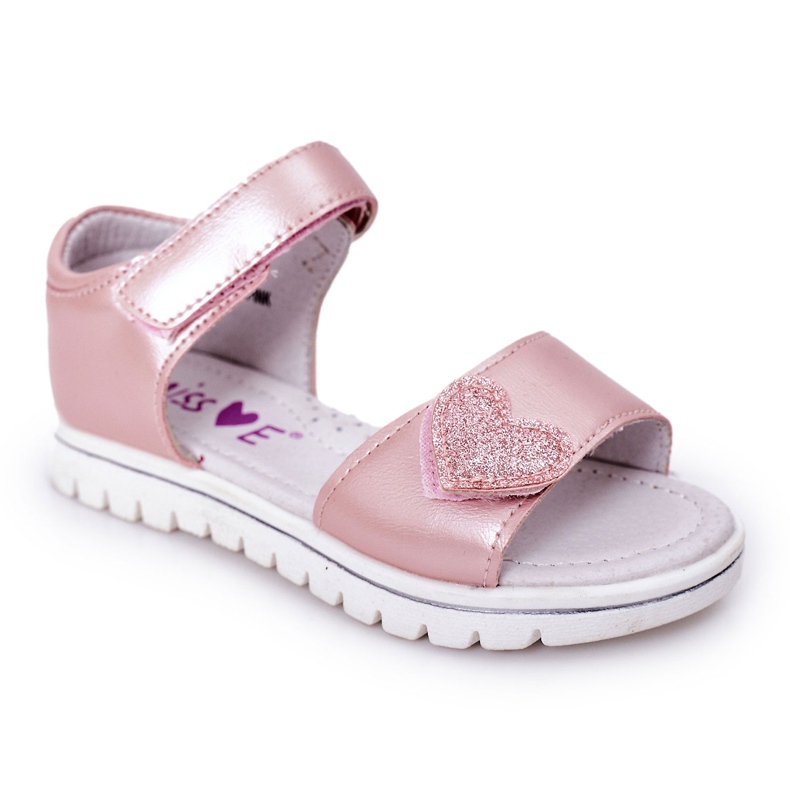 PE1 Sandales pour enfants avec velcro rose chérie