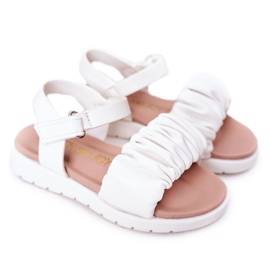 FR1 Sandales Enfant Avec Velcro Blanc Aimy