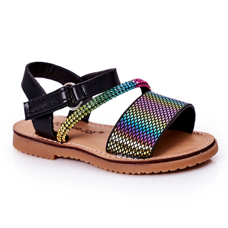 FR1 Sandales Enfant A Paillettes Noir Blake ['noir', 'multicolore'] le noir