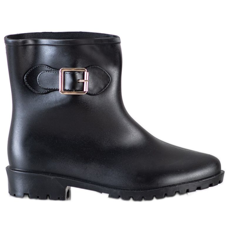 SHELOVET Galoches avec boucle décorative le noir