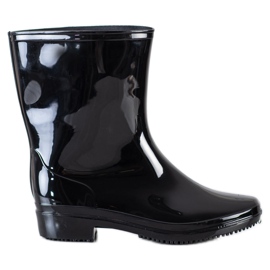 SHELOVET Bottes de pluie laquées classiques le noir