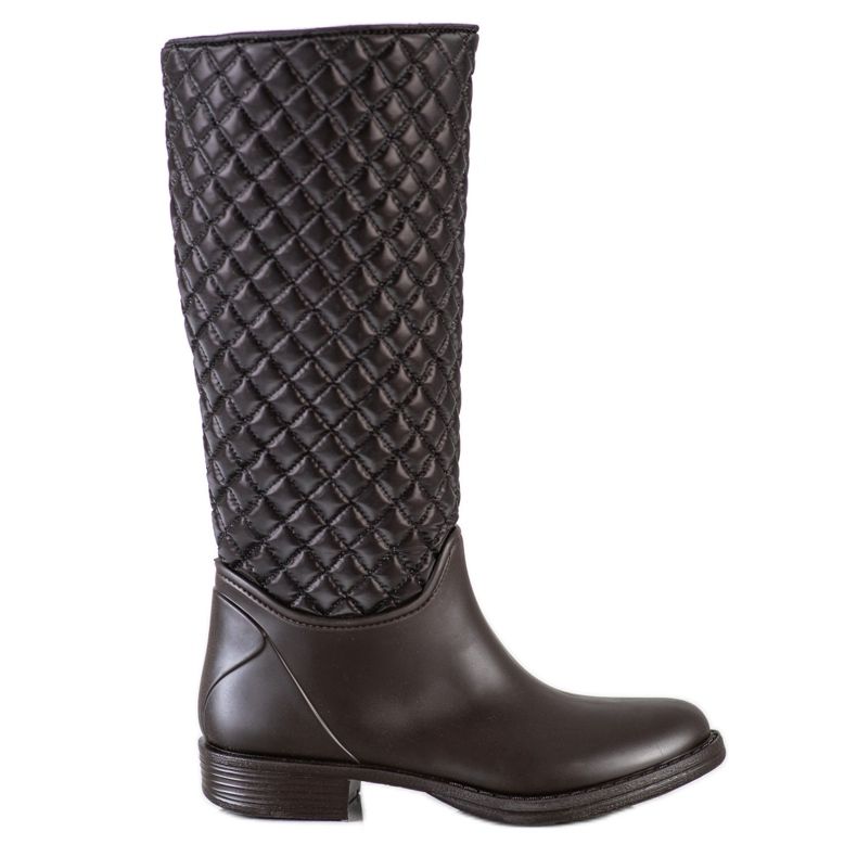 SHELOVET Galoches hautes et matelassées brun