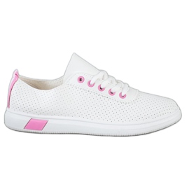 SHELOVET Baskets ajourées blanche