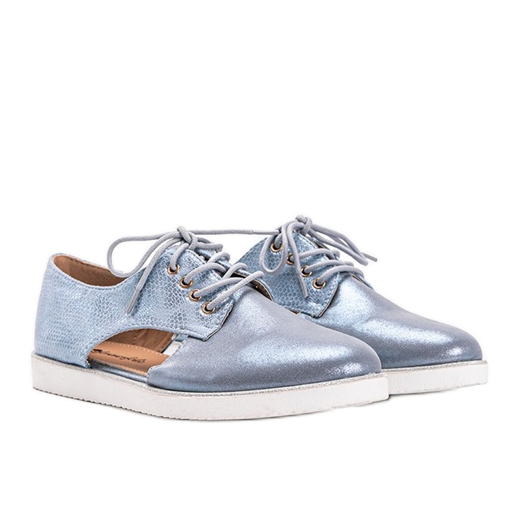 Chaussures Karley basses brillantes bleues