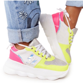 Chaussures de sport pour femmes sur la plate-forme lu boo blanc multicolore